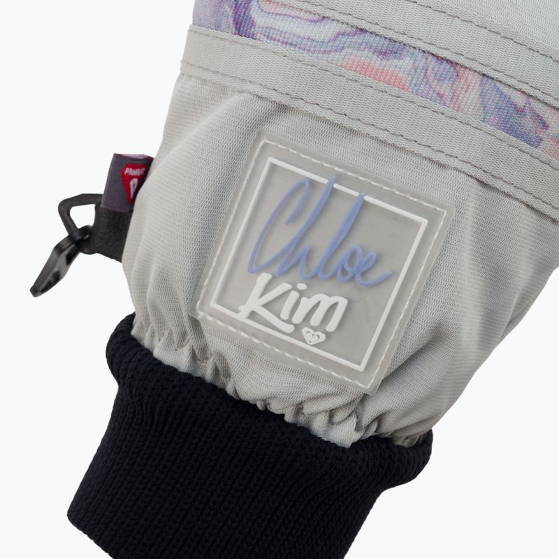 Rękawice snowboardowe damskie ROXY Chloe Kim gray violet marble 4