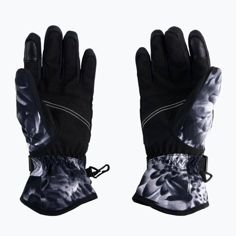 Rękawice snowboardowe damskie ROXY Jetty true black future flower 2