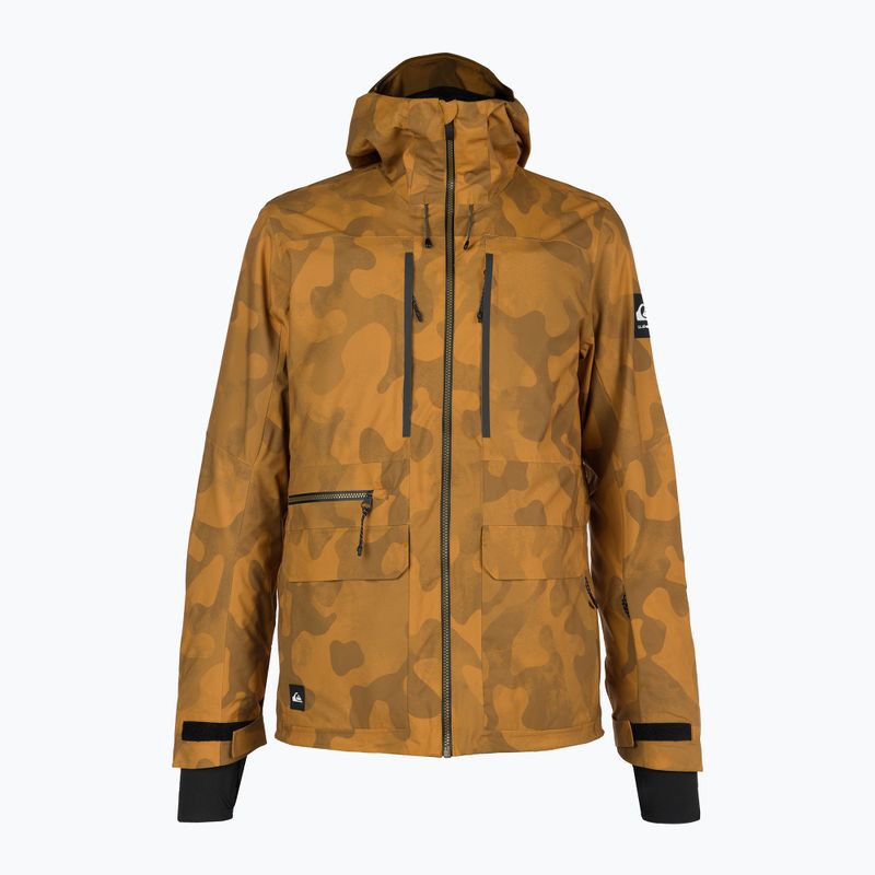 Kurtka snowboardowa męska Quiksilver S Carlson Stretch Quest buckthorn brown fade out camo