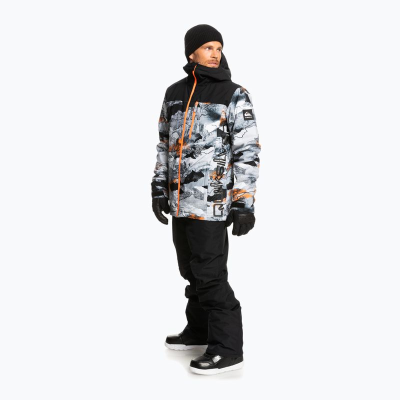 Kurtka snowboardowa męska Quiksilver Morton shocking orange paint the moun 2