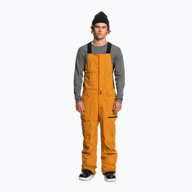 Spodnie snowboardowe męskie Quiksilver Utility Bib buckthorn brown
