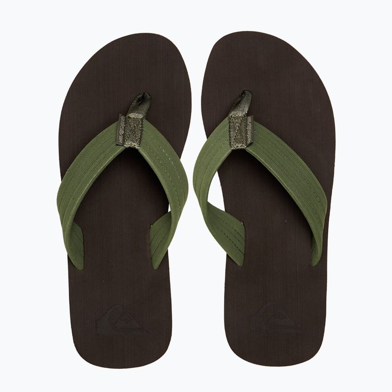 Japonki męskie Quiksilver Molokai Layback Textured brown/brown/green 12