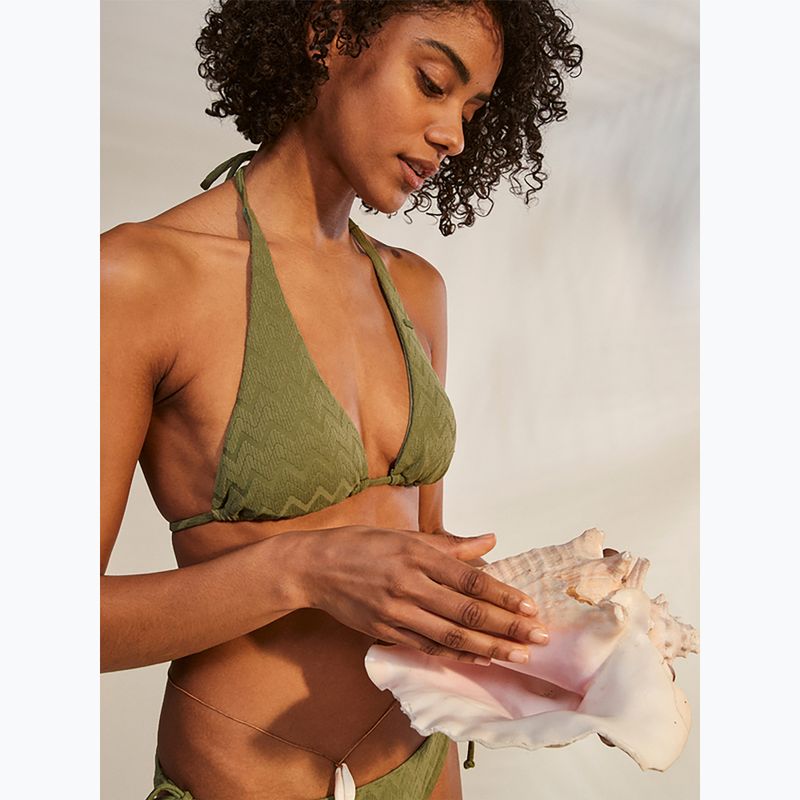 Góra od stroju kąpielowego ROXY Current Coolness Elongated Triangle loden green 13