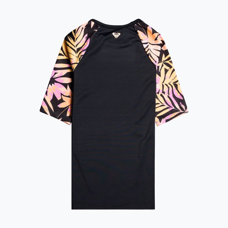 Koszulka do pływania dziecięca ROXY Active Joy Lycra anthracite zebra jungle girl 5