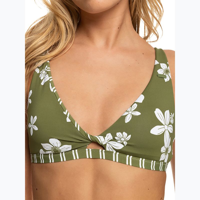 Góra od stroju kąpielowego ROXY Retro Revo Twist Bra loden green surfrider spirit s 9