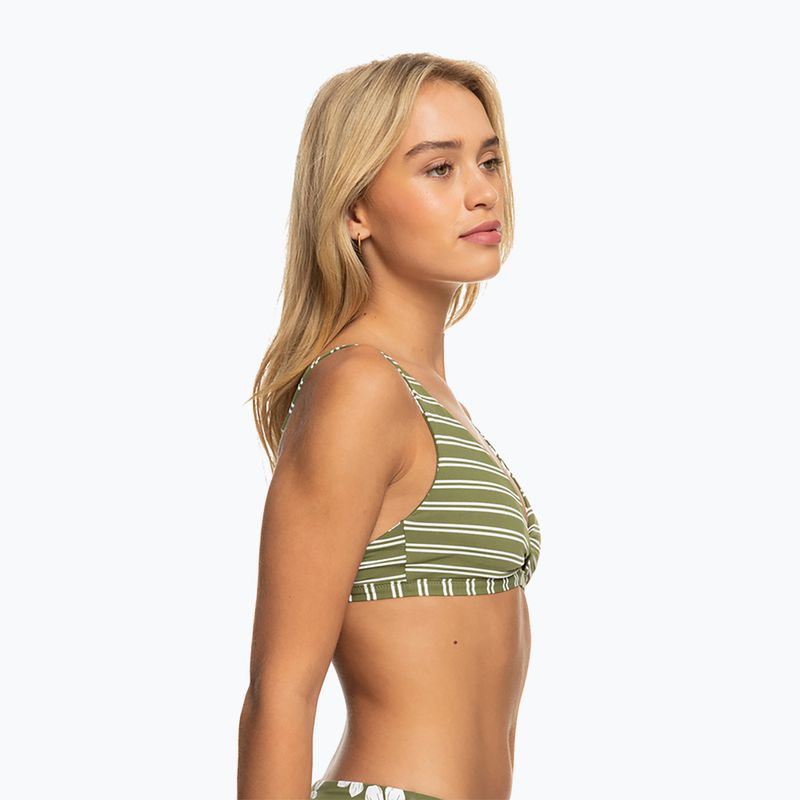 Góra od stroju kąpielowego ROXY Retro Revo Twist Bra loden green surfrider spirit s 13