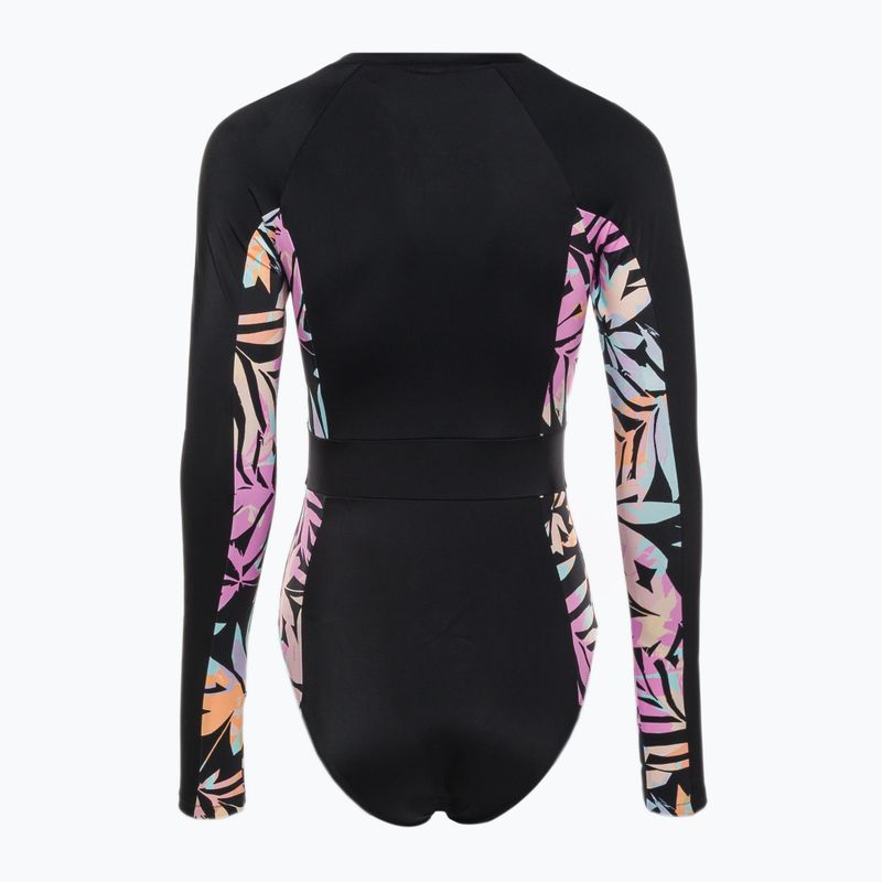 Strój kąpielowy jednoczęściowy damski ROXY Active Onesie anthracite zebra jungle 2