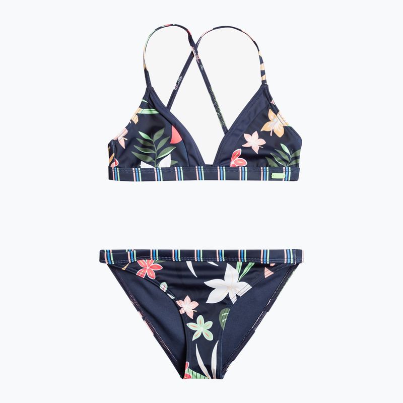 Strój kąpielowy dwuczęściowy dziecięcy ROXY Vacay For Life Athletic Set mood indigo alma swim 4