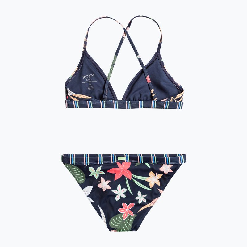 Strój kąpielowy dwuczęściowy dziecięcy ROXY Vacay For Life Athletic Set mood indigo alma swim 5