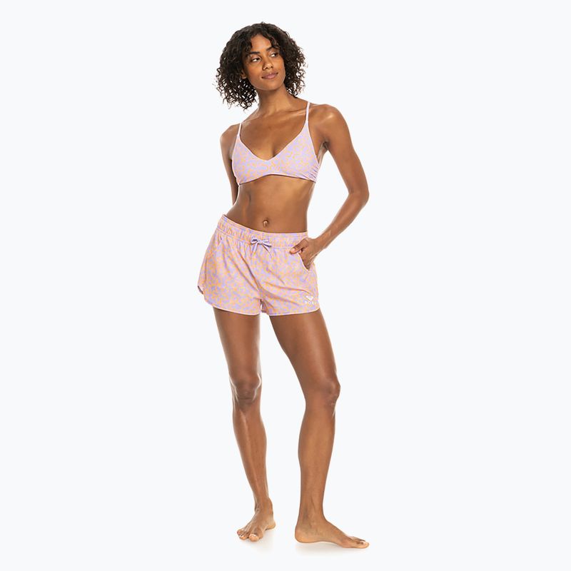Szorty kąpielowe damskie ROXY Wave Printed 2" mock orange hawaiianheat 3