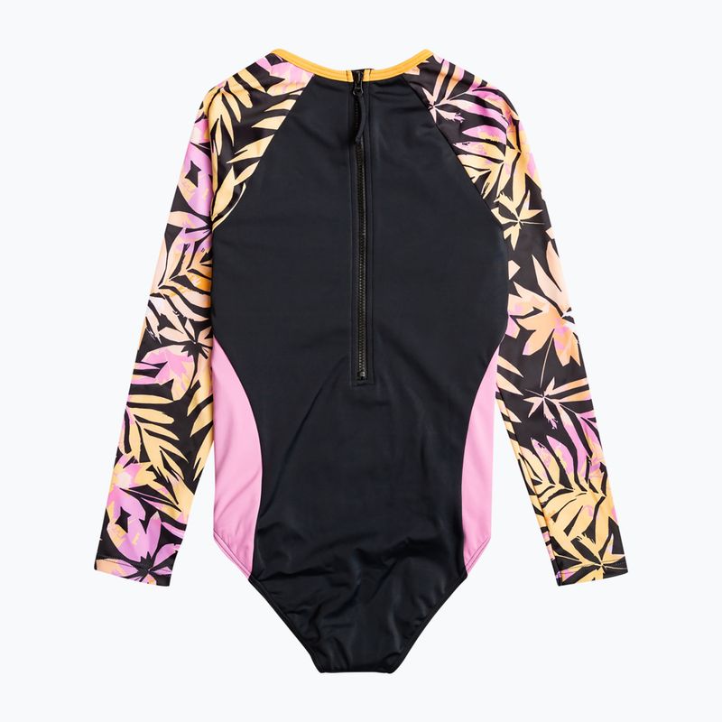 Body do pływania dziecięce ROXY Active Joy antracite zebra jungle girl 2