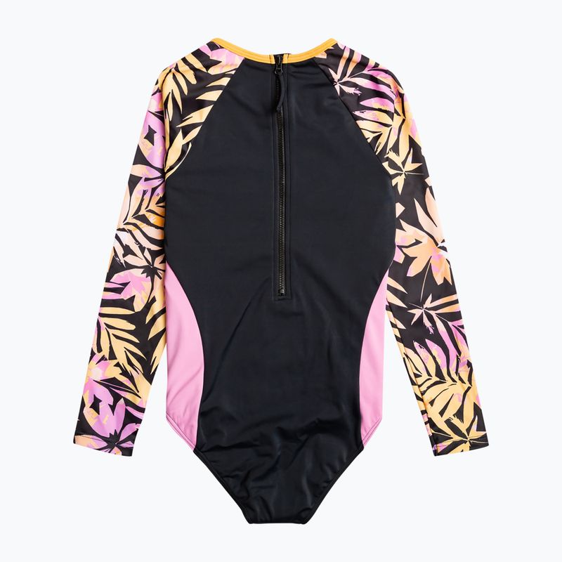 Strój kąpielowy jednoczęściowy dziecięcy ROXY Active Joy antracite zebra jungle girl 2