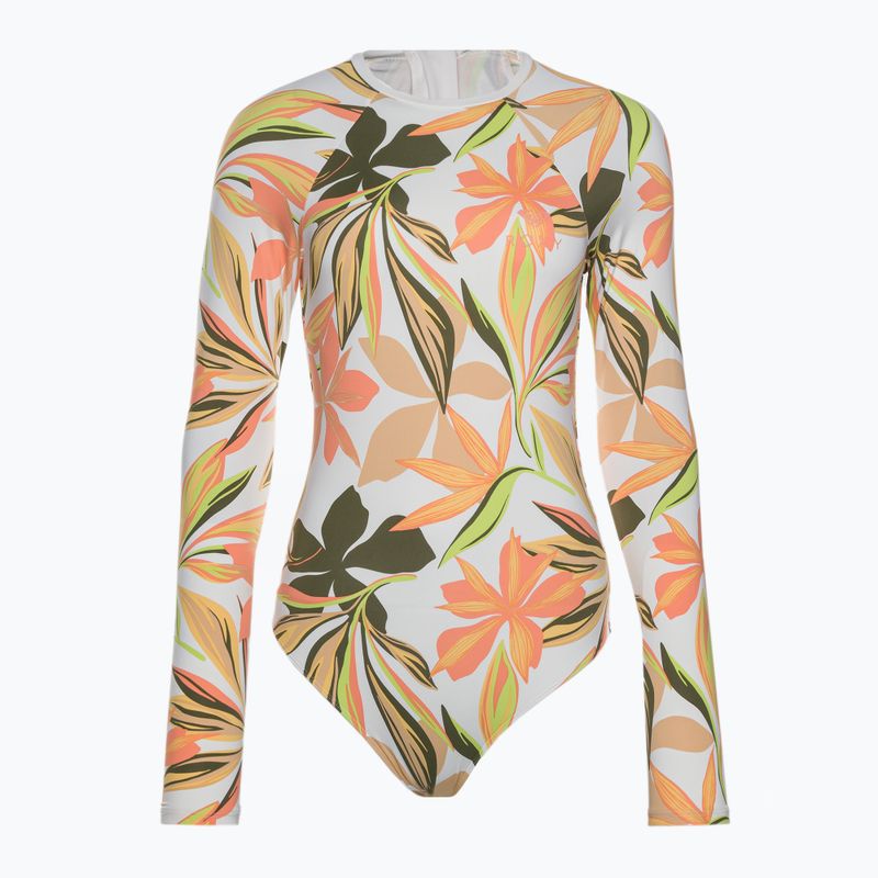 Strój kąpielowy jednoczęściowy damski ROXY Print Mix Solid bright white subtly salty flat