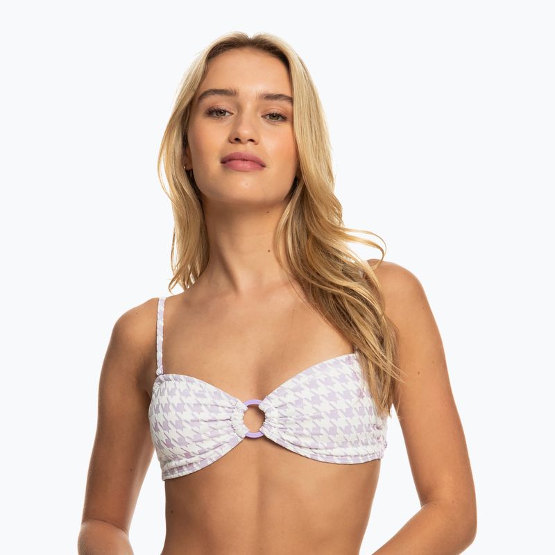 Góra od stroju kąpielowego ROXY Check It Bandeau purple rose 5