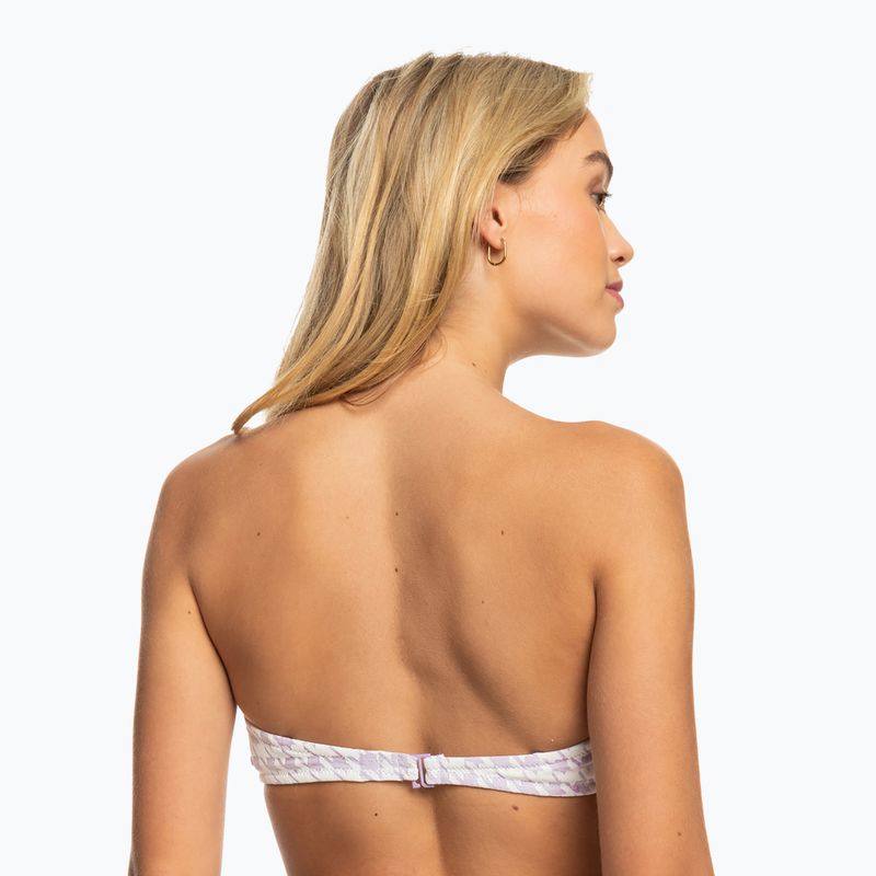 Góra od stroju kąpielowego ROXY Check It Bandeau purple rose 7