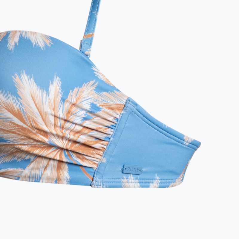 Góra od stroju kąpielowego ROXY Love The Beach Vibe azure blue palm island 3