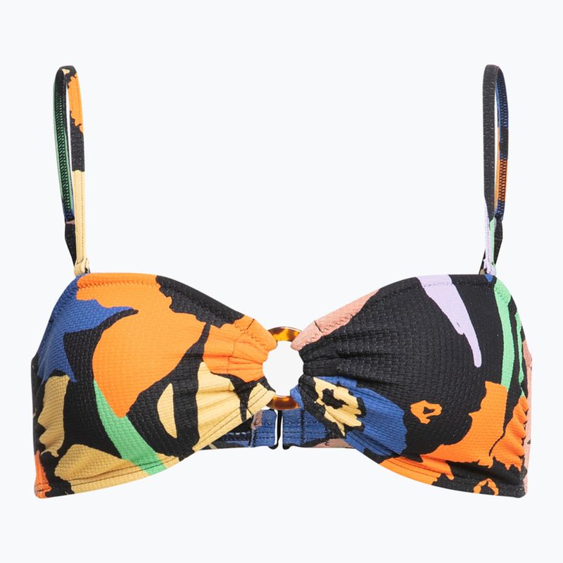 Góra od stroju kąpielowego ROXY Color Jam Bandeau anthracite flower jammin 4
