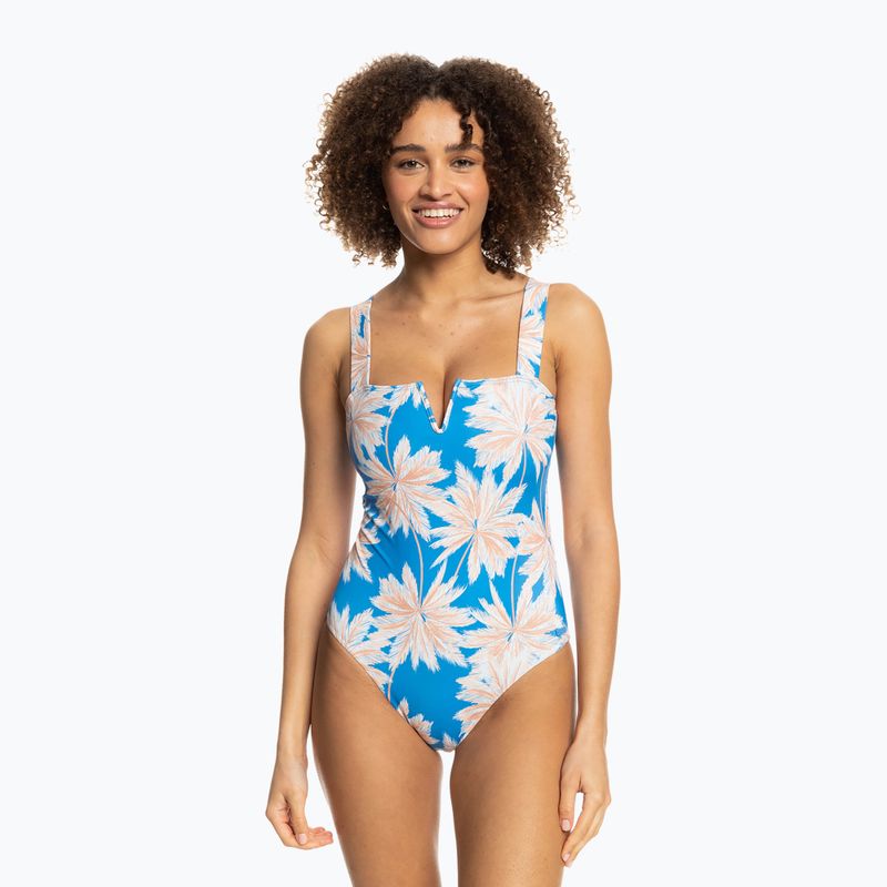 Strój kąpielowy jednoczęściowy damski ROXY Love The Coco V D-Cup azure blue palm island 4