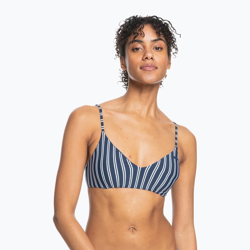 Góra od stroju kąpielowego ROXY Into The Sun Athletic Triangle mood indigo novela stripe vert 2