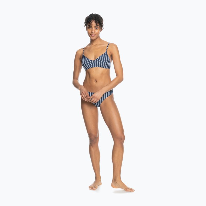 Góra od stroju kąpielowego ROXY Into The Sun Athletic Triangle mood indigo novela stripe vert 3