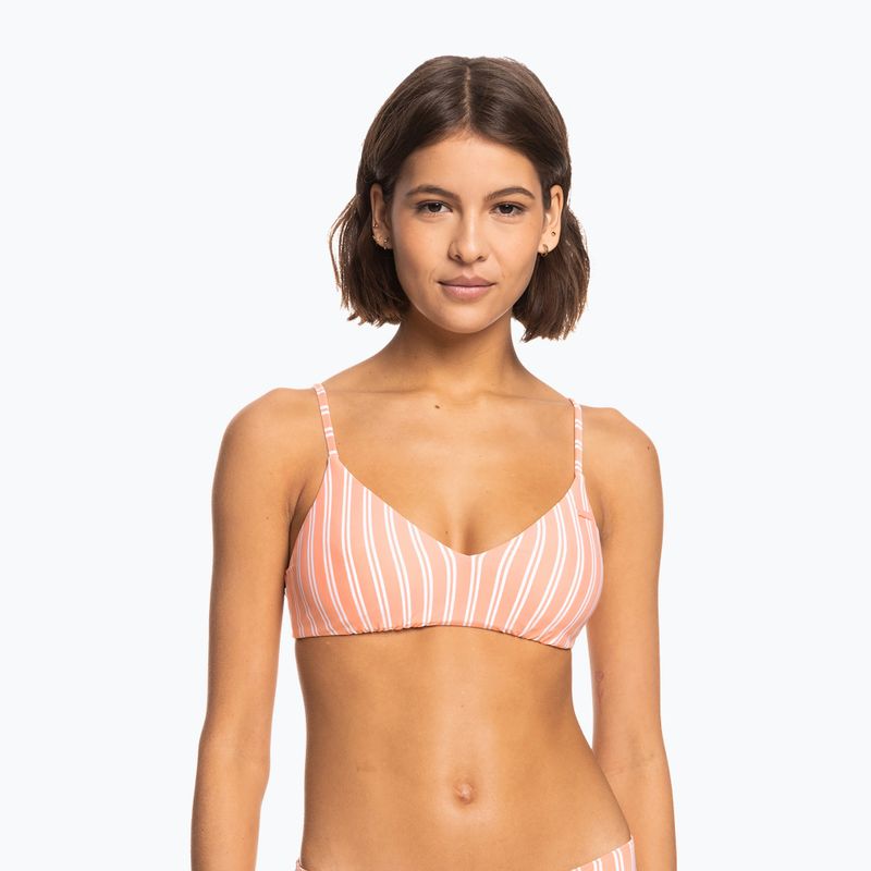 Góra od stroju kąpielowego ROXY Into The Sun Athletic Triangle papaya punch novelta stripe h 4