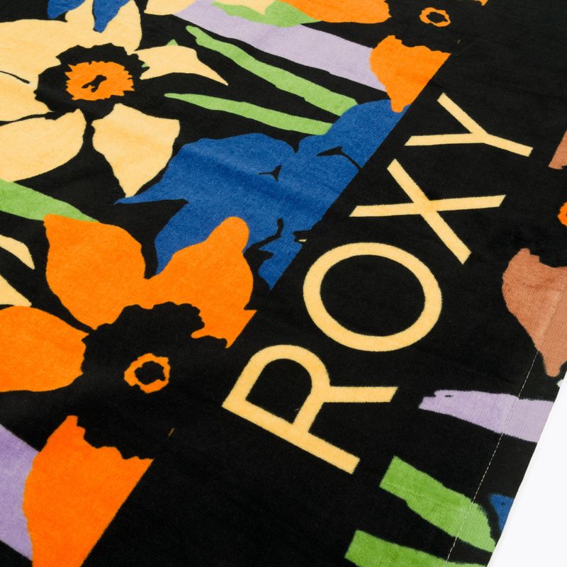 Ręcznik ROXY Cold Water Printed anthracite flower jammin 2