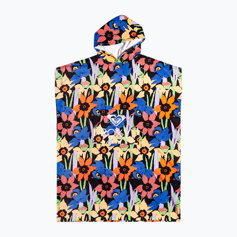 Ponczo damskie ROXY Stay Magical Printed anthracite flower jammin
