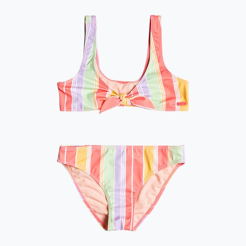 Strój kąpielowy dwuczęściowy dziecięcy ROXY Ocean Treasure Bralette Set sunkissed coral salty sunset 5