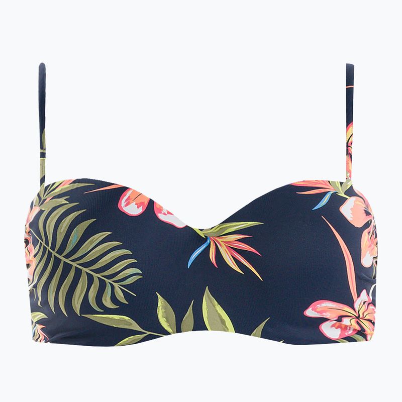 Góra od stroju kąpielowego ROXY Into The Sun Mold Bandeau mood indigo tropical depht