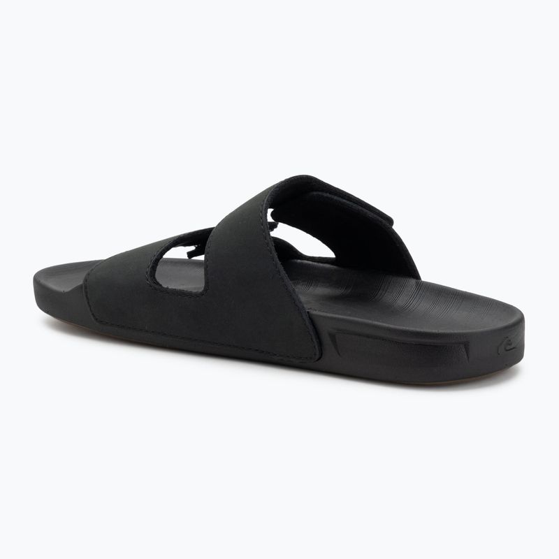 Klapki męskie Quiksilver Rivi Leather Double Adjust black 1 3