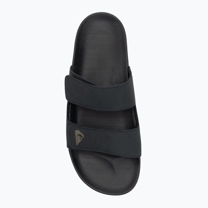 Klapki męskie Quiksilver Rivi Leather Double Adjust black 1 5