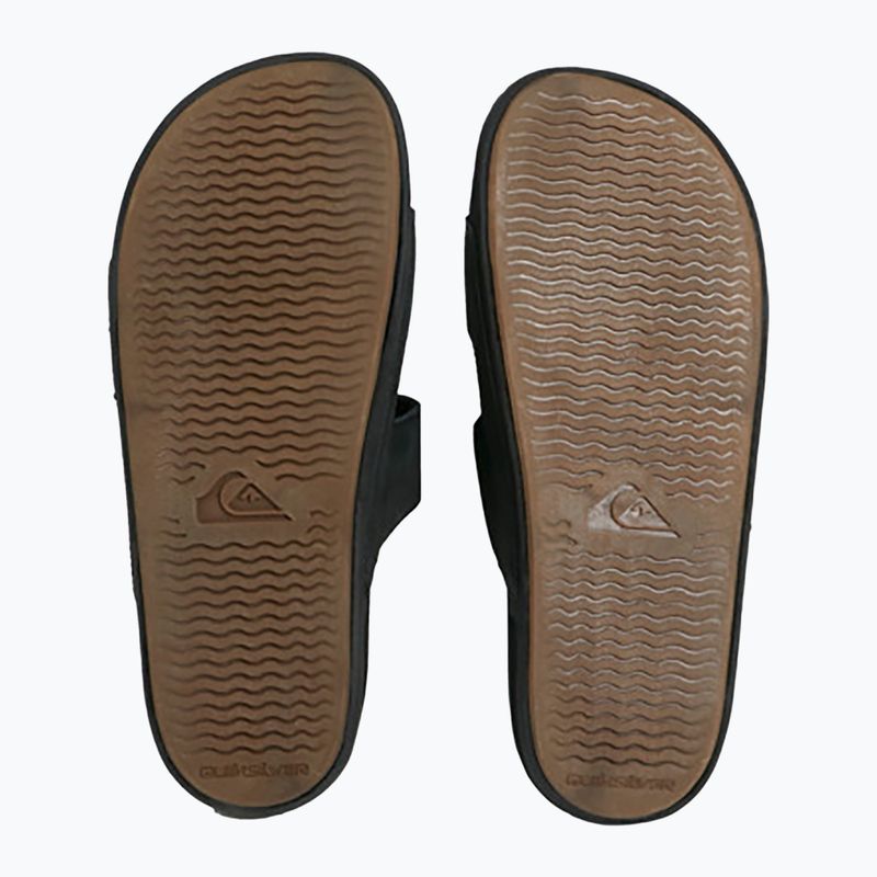 Klapki męskie Quiksilver Rivi Leather Double Adjust black 1 3