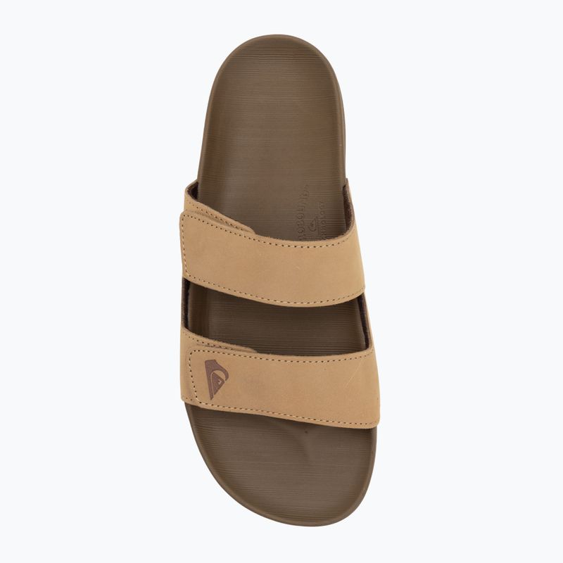Klapki męskie Quiksilver Rivi Leather Double Adjust tan 1 5