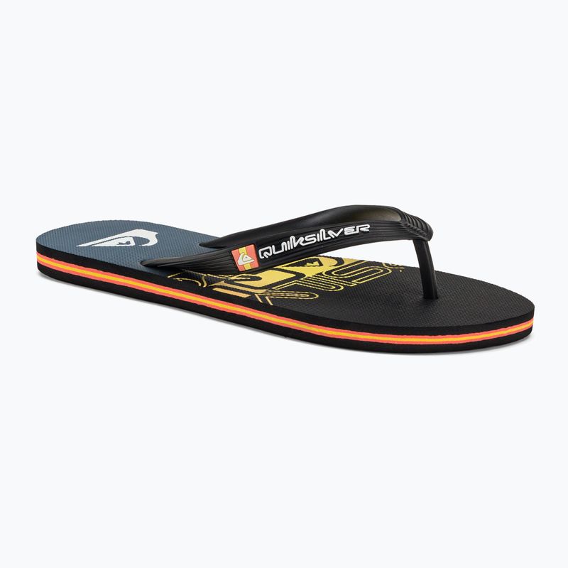 Japonki męskie Quiksilver Molokai Wordblock black/black/orange