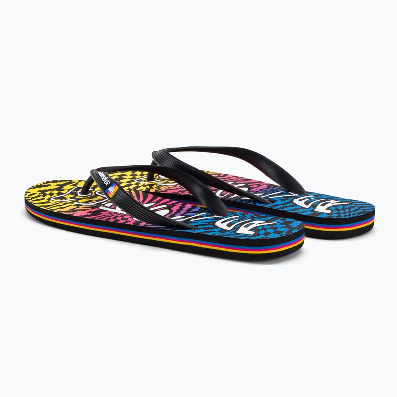 Japonki męskie Quiksilver Molokai Wordblock black/blue/pink 3