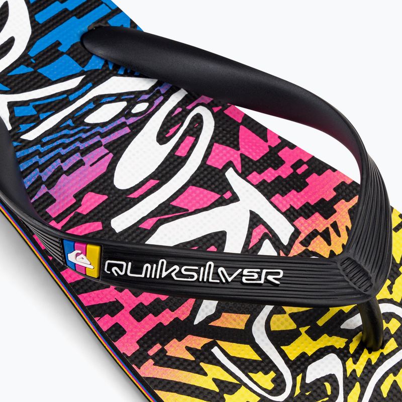 Japonki męskie Quiksilver Molokai Wordblock black/blue/pink 7