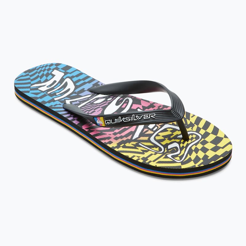 Japonki męskie Quiksilver Molokai Wordblock black/blue/pink 8