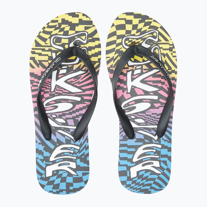 Japonki męskie Quiksilver Molokai Wordblock black/blue/pink 11