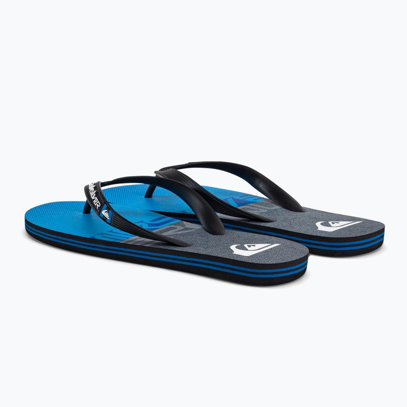 Japonki męskie Quiksilver Molokai Wordblock black/blue/grey 3