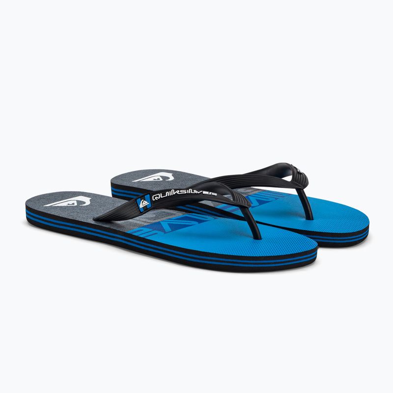 Japonki męskie Quiksilver Molokai Wordblock black/blue/grey 4