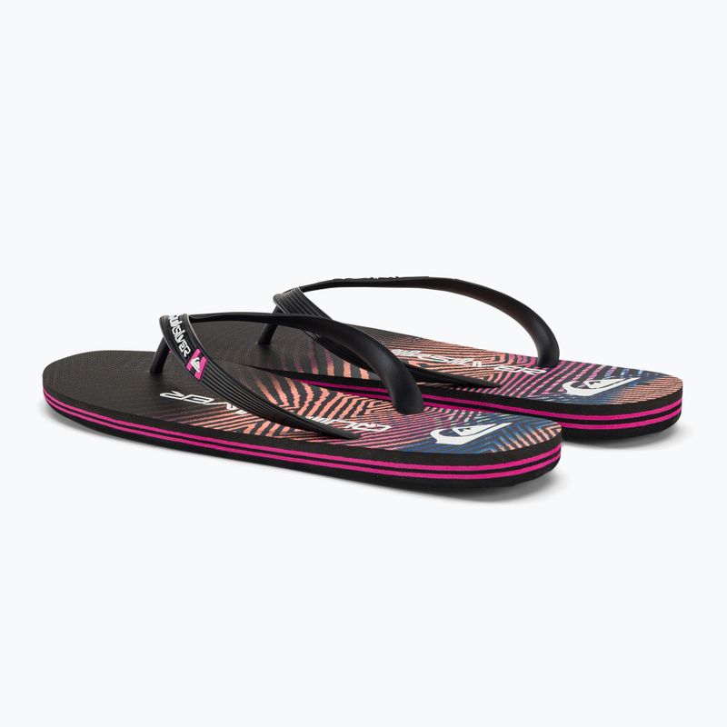 Japonki męskie Quiksilver Molokai Wordblock black/black/pink 3