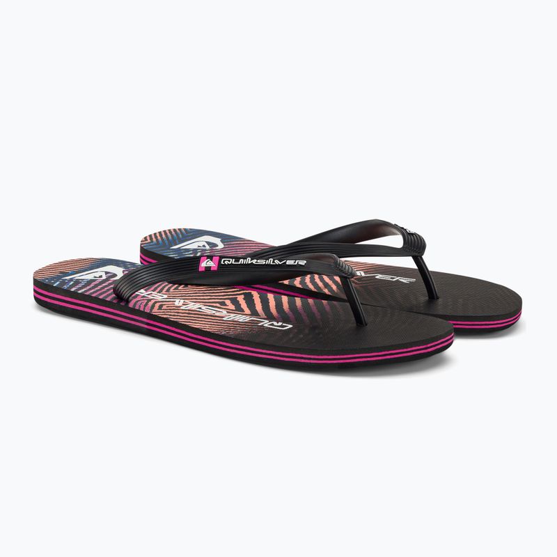 Japonki męskie Quiksilver Molokai Wordblock black/black/pink 4