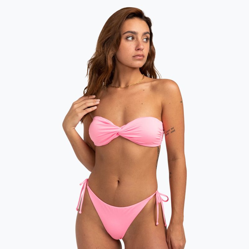 Góra od stroju kąpielowego Billabong Sol Searcher Drapped Bandeau pink daze 4