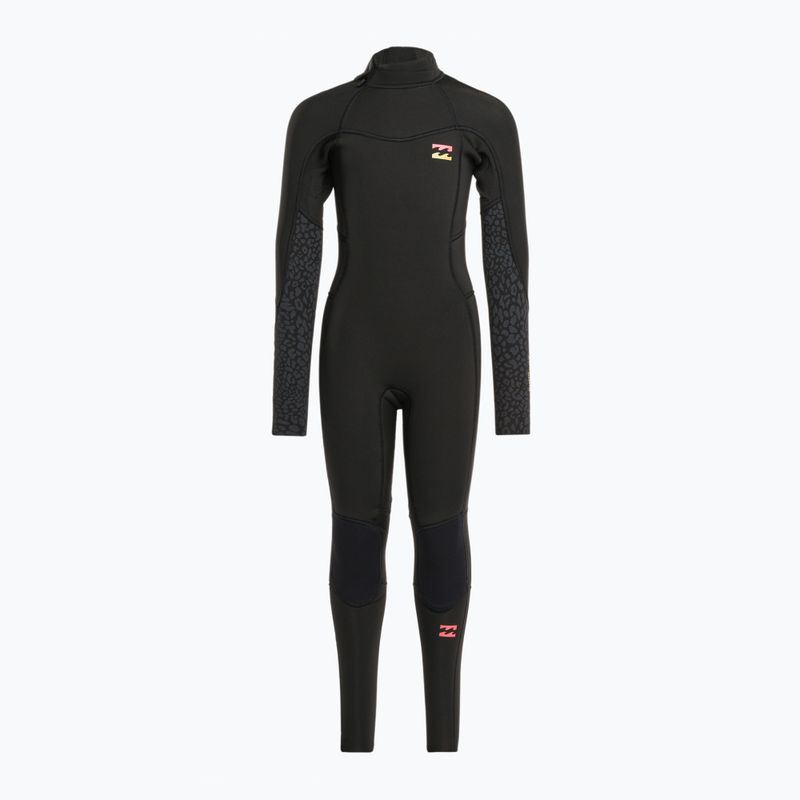 Pianka do pływania dziecięca Billabong 3/2 mm Synergy Back Zip wild black 2
