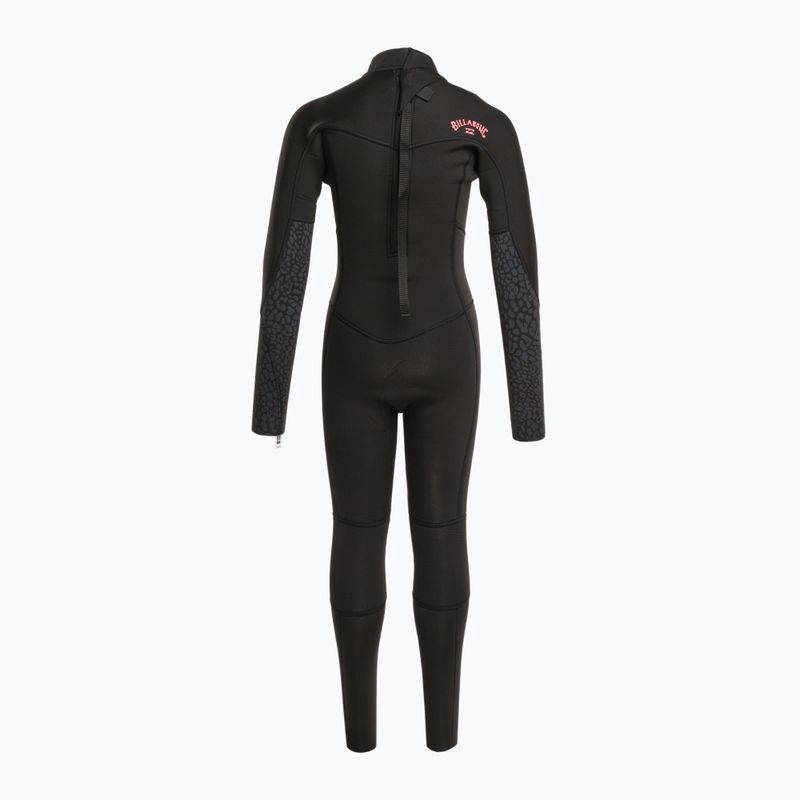 Pianka do pływania dziecięca Billabong 3/2 mm Synergy Back Zip wild black 3