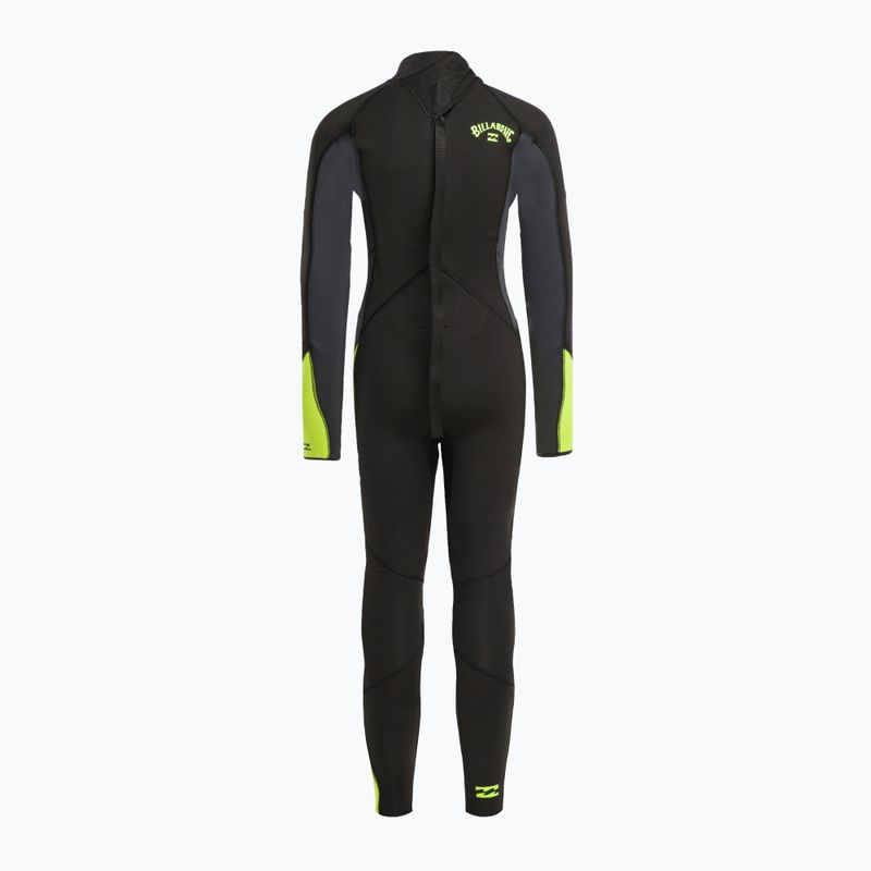 Pianka do pływania dziecięca Billabong 4/3 mm Absolute Back Zip stealth 3