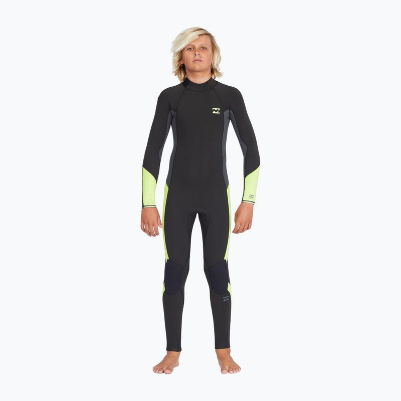 Pianka do pływania dziecięca Billabong 4/3 mm Absolute Back Zip stealth 6