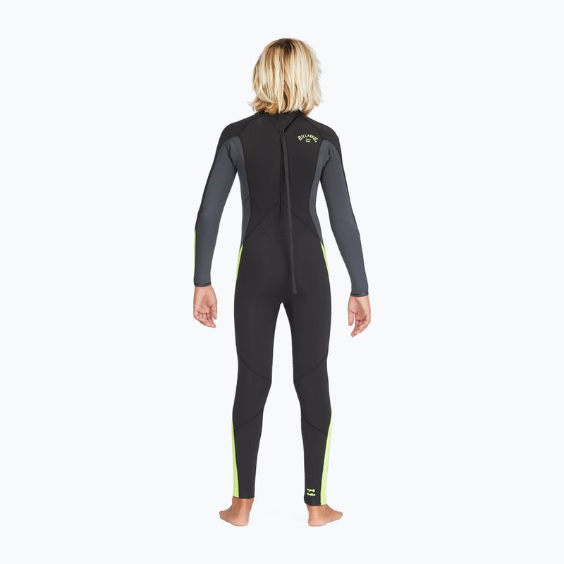 Pianka do pływania dziecięca Billabong 4/3 mm Absolute Back Zip stealth 7
