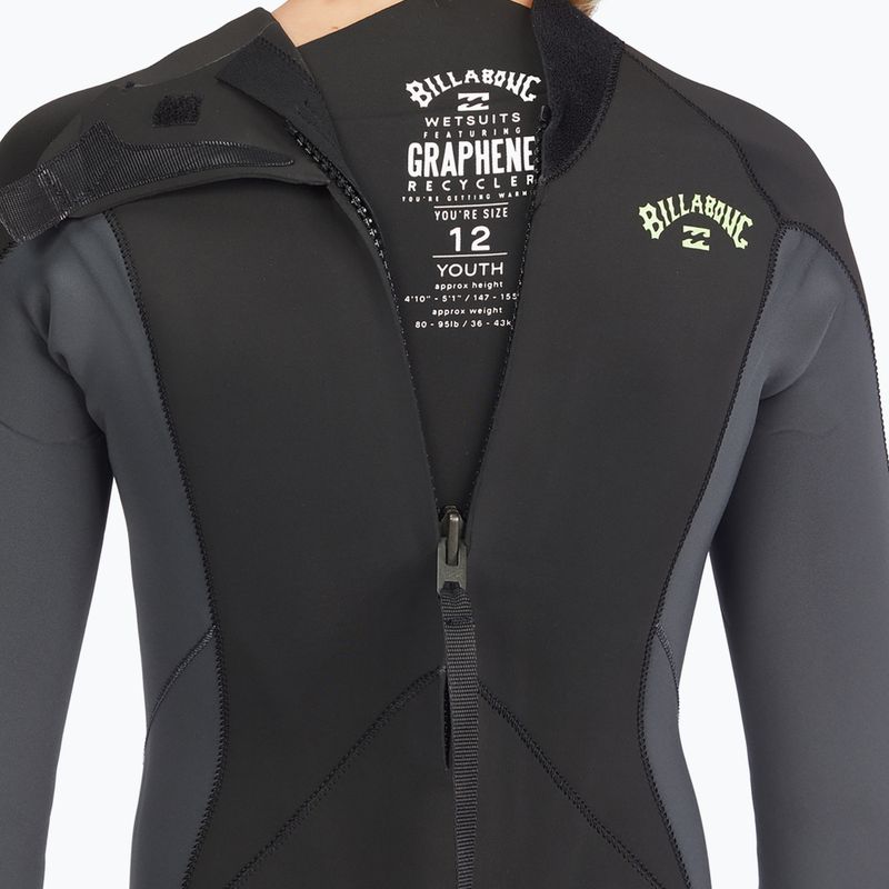 Pianka do pływania dziecięca Billabong 4/3 mm Absolute Back Zip stealth 8