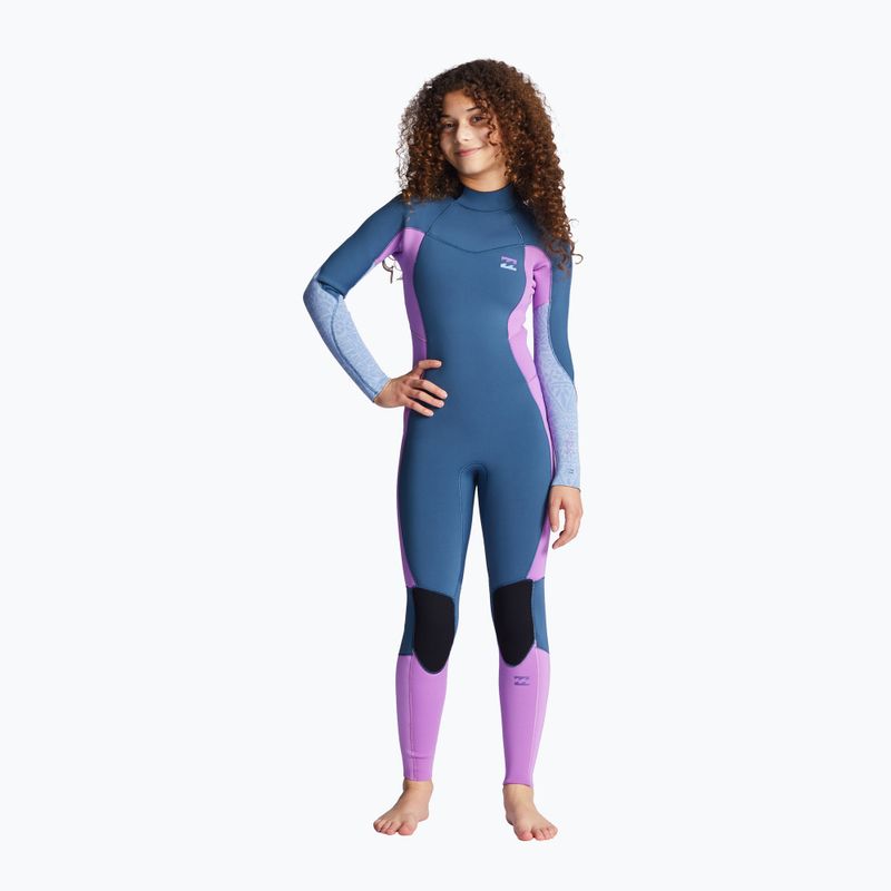 Pianka do pływania dziecięca Billabong 3/2 mm Synergy Back Zip deep sea